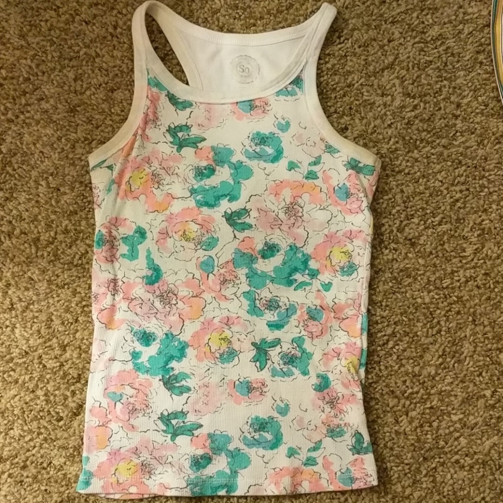 Girls floral tank top